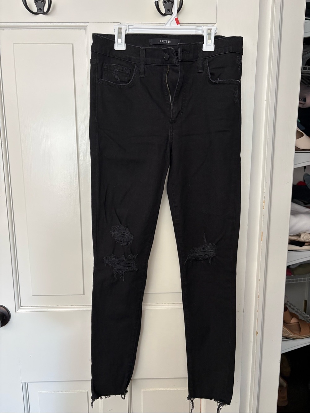 Joe's Jeans Black Distressed Skinny Jeans